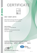 Certificate ISO 14001:2015